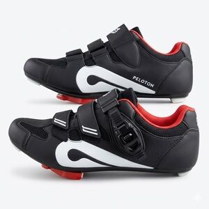 Peloton Adults eu 44 = men’s 10.5-11 Black and Red Cycling Shoes 🚴‍♂️